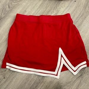 Red cotton skort